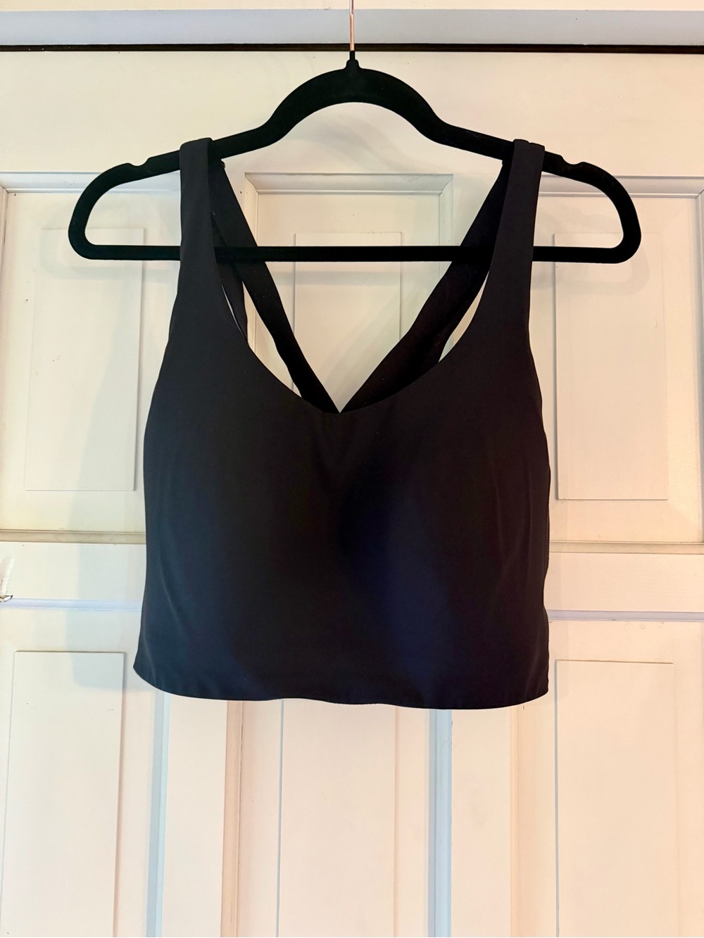 lululemon athletica Black Cross-Back Sports     Bra